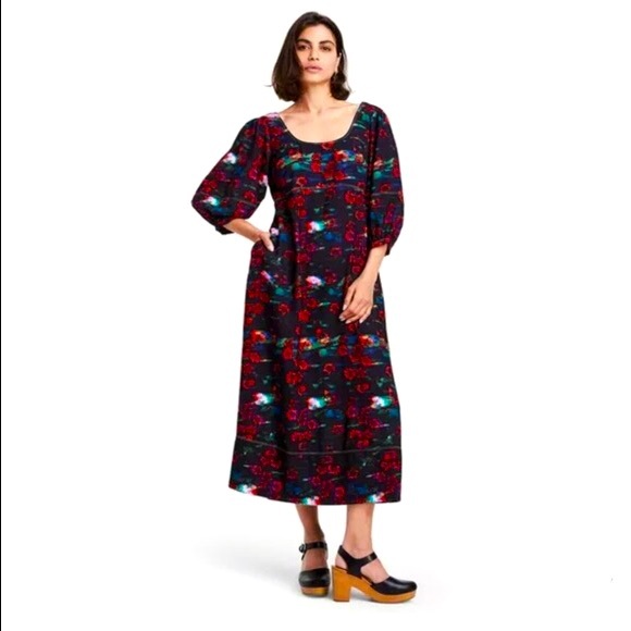Rachel Comey x Target Women's Floral Print Volume 3/4 Sleeve Dress - Picture 1 of 8